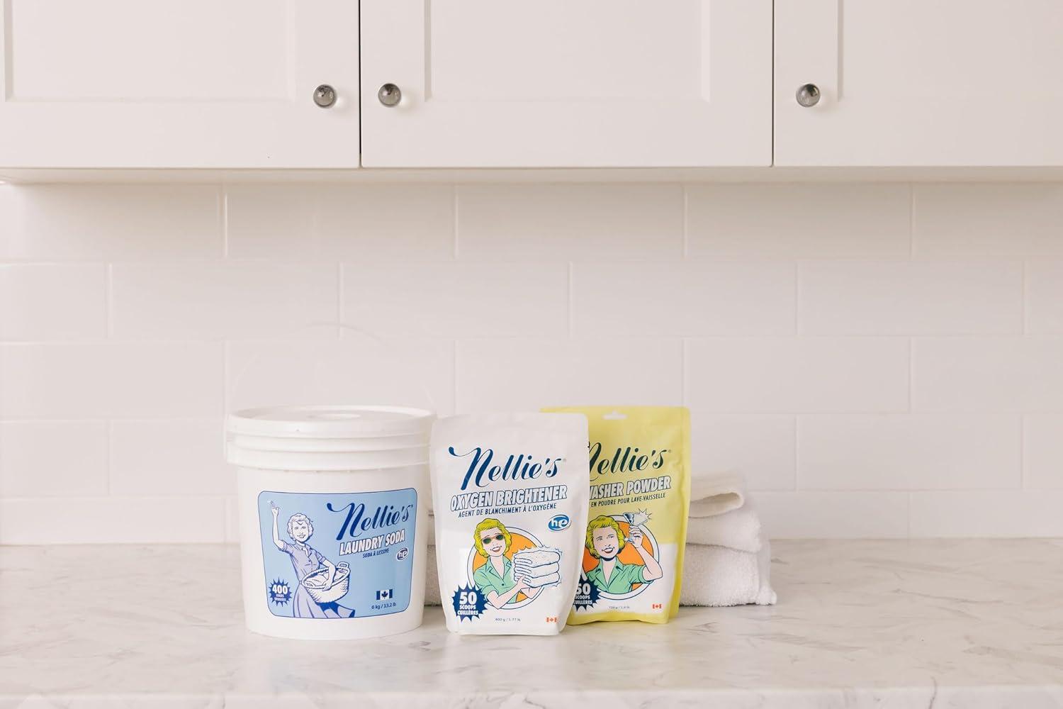 image:imageNellies 400 Load Laundry Bundle Complete Laundry amp Dishwasher Kit with 400 Loads Laundry Soda 50 Loads Oxygen Brightener amp 50 Loads Dishwasher Powder Made in Canada