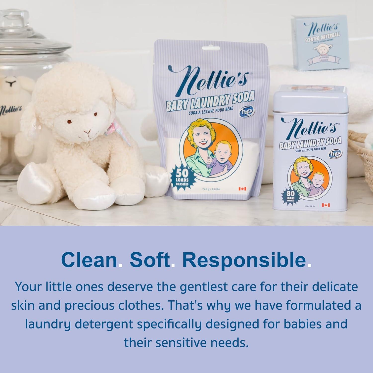 image:imageNellies Baby Powder Laundry Pouch Safe for Infants Sensitive Skin NonToxic 16 Pound50 Load Pouch