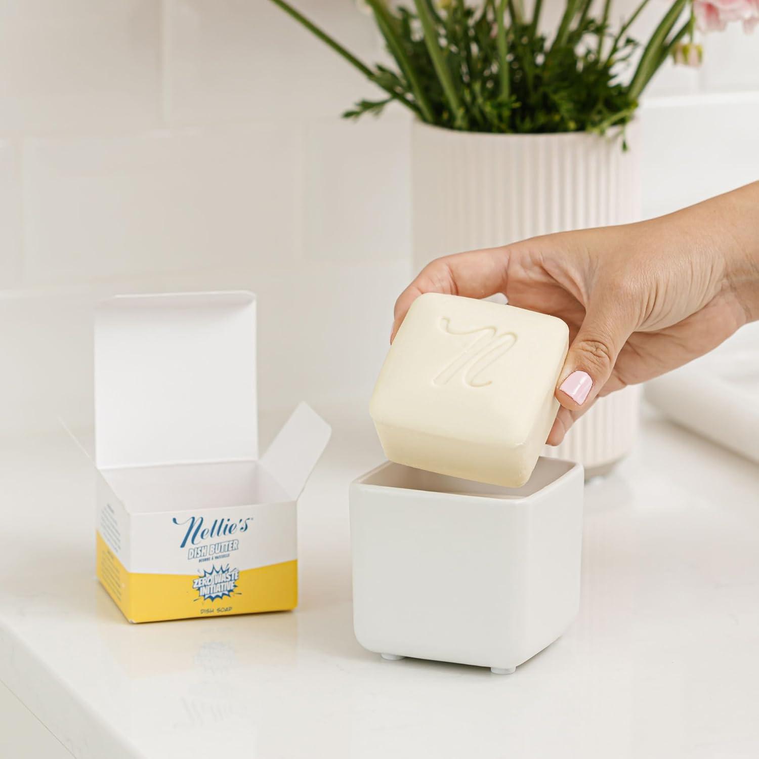 image:imageNellies Dish Butter Refill SemiSolid Dish Soap Block Alternative Light Lemongrass Scent Easy Refill for Dish Butter Container 2 Pack Made in Canada6 Ounce Pack of 2