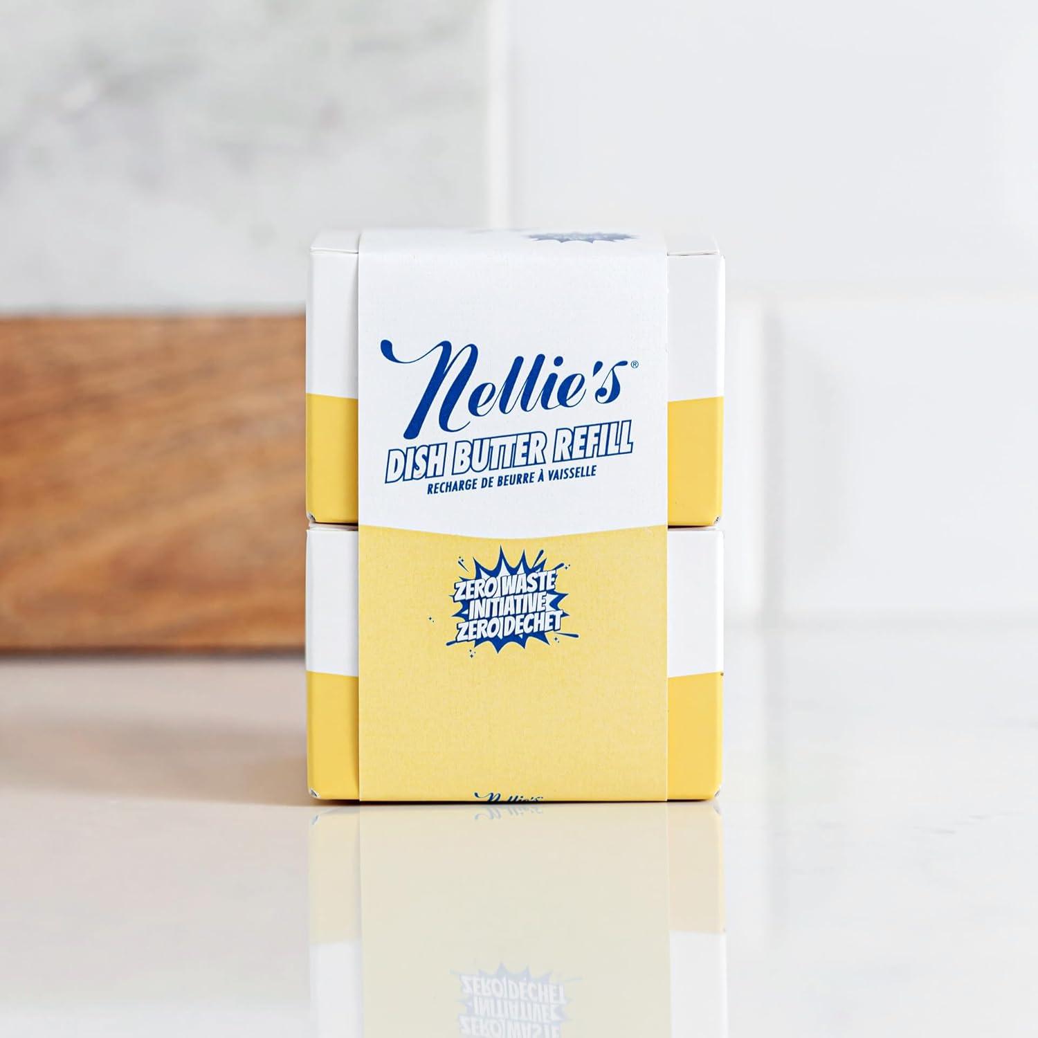 image:imageNellies Dish Butter Refill SemiSolid Dish Soap Block Alternative Light Lemongrass Scent Easy Refill for Dish Butter Container 2 Pack Made in Canada6 Ounce Pack of 2