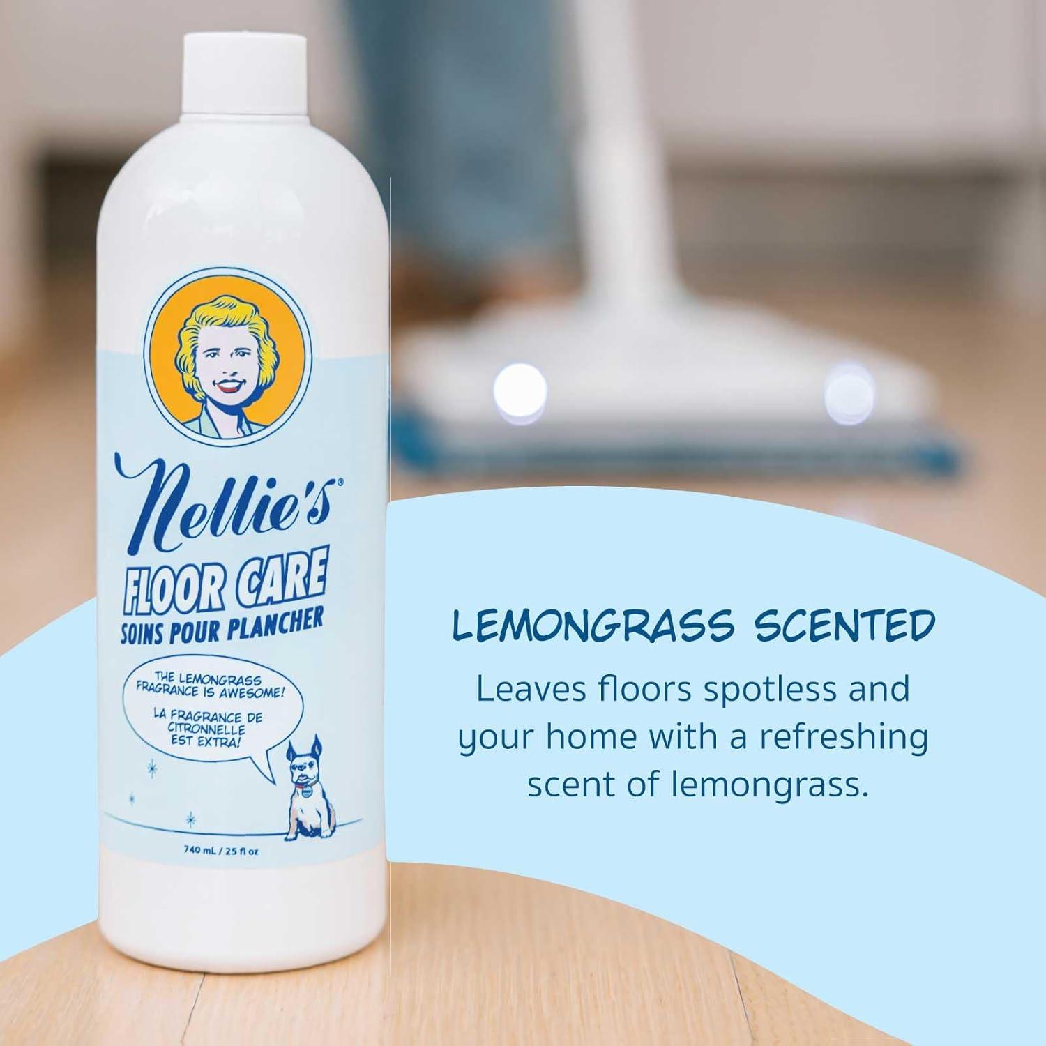 image:imageNellies Floor Care PlantBased Floor Cleaner for Hardwood Tile Ceramic and More Effectively Lifts Dirt and Odors Fresh Lemongrass Scent 25 fl oz Made in Canada25 Fl Oz Pack of 1