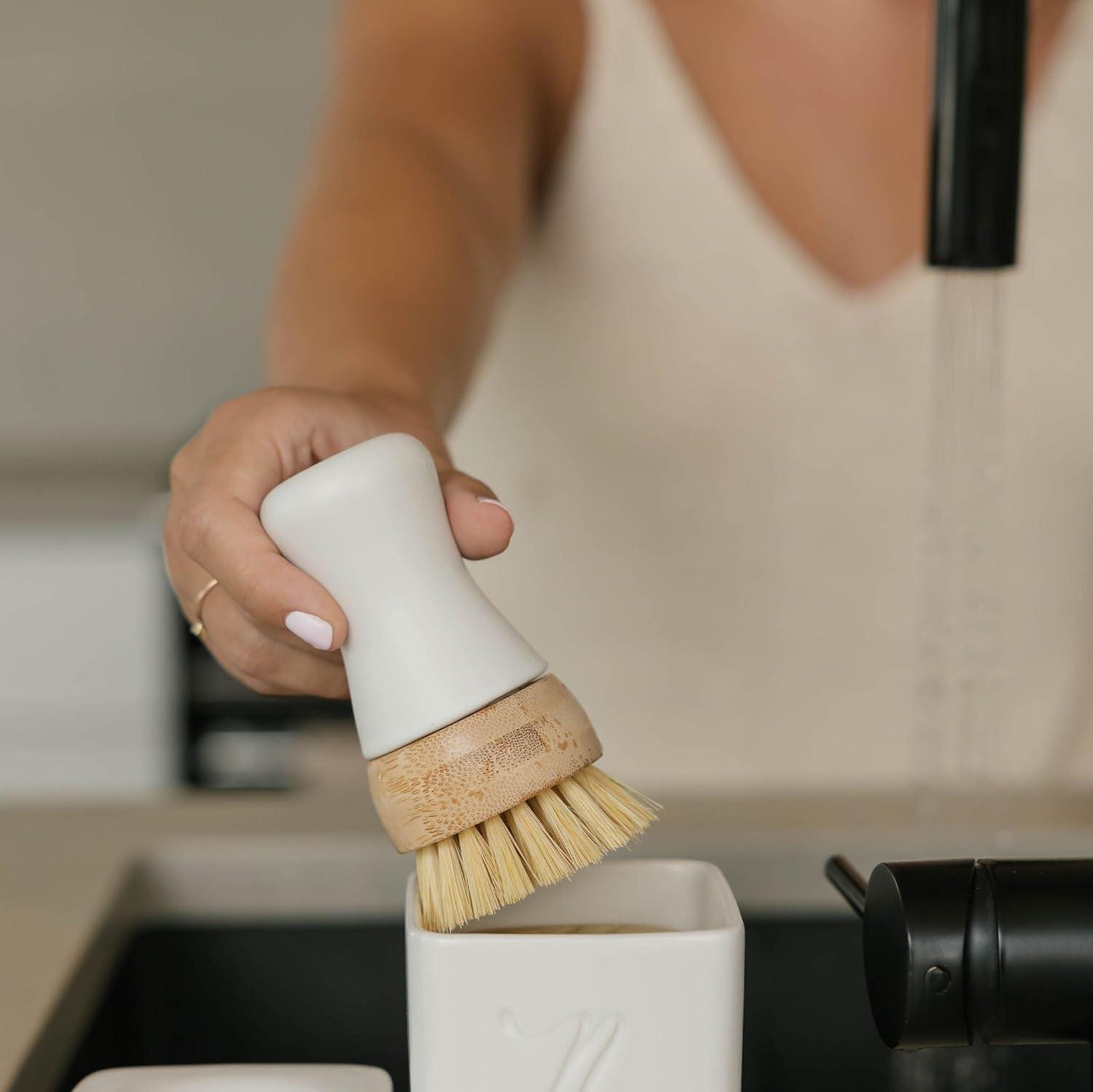 image:imageNellies Forever Brush Ultimate BristleBrush for Dishwashing Durable Handle Versatile Scrubbing Power Replaceable Brush Head LongLasting Design Practical Kitchen Essential