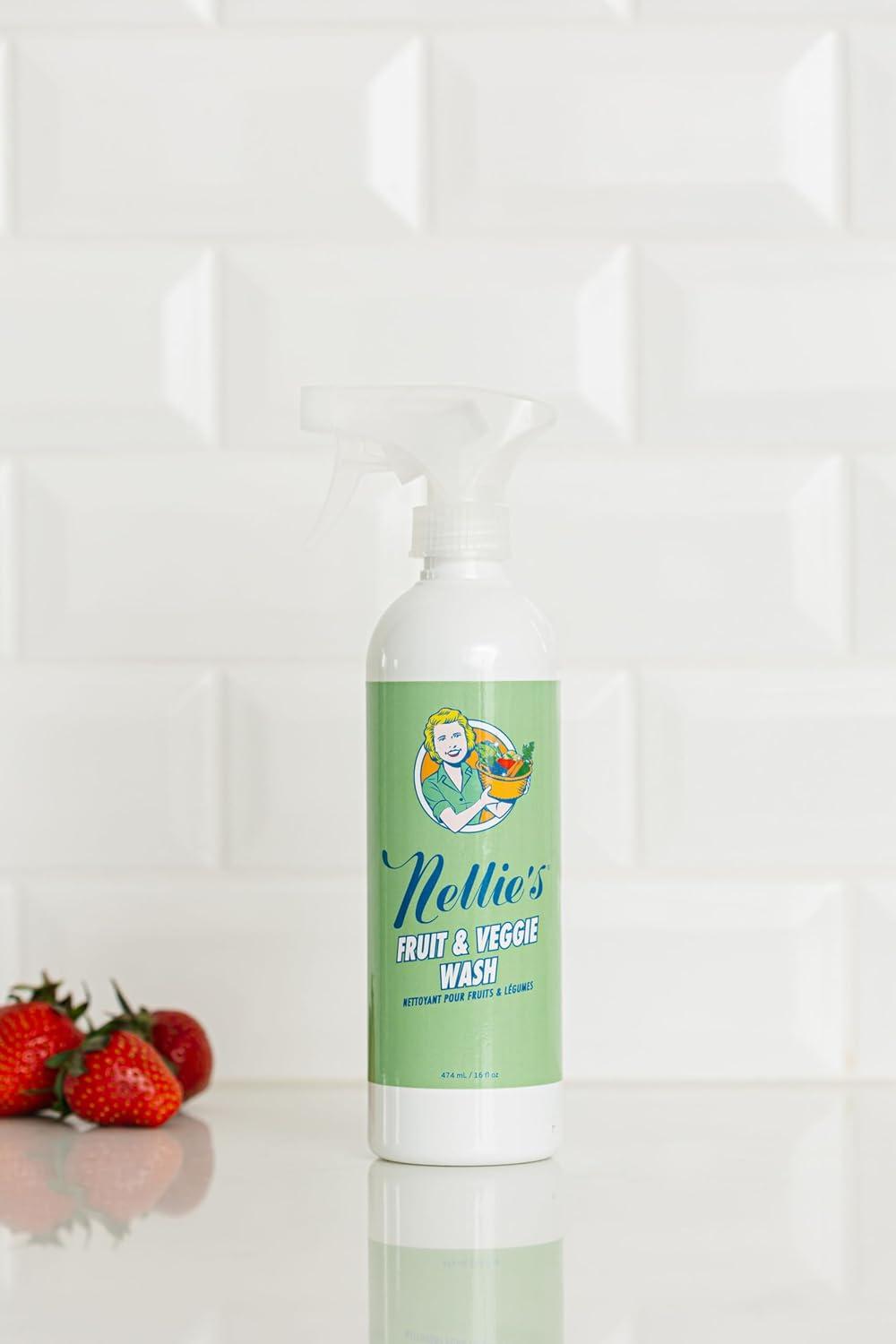 image:imageNellies Fruit amp Veggie Wash Produce Rinse for Cleaner Fresher Fruits amp Vegetables Odorless amp Tasteless 16 fl oz