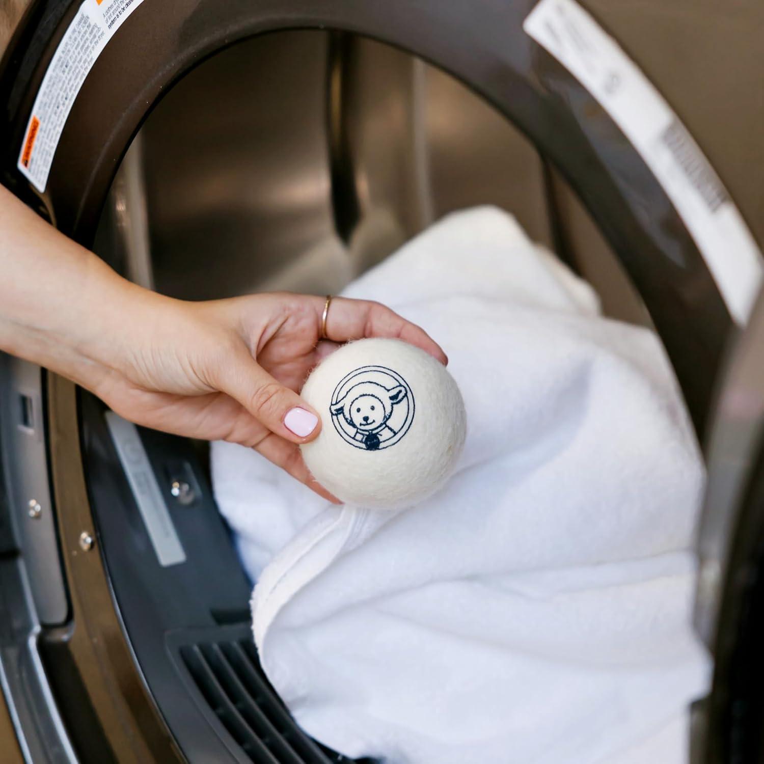 image:imageNellies Lamby Dryerballs 4Pack Reusable Fabric Softener for 500 Loads 100 Pure New Zealand Wool Silent in Your Dryer Reduces Cloth Wrinkles and Saves on Drying Time4 Unscented