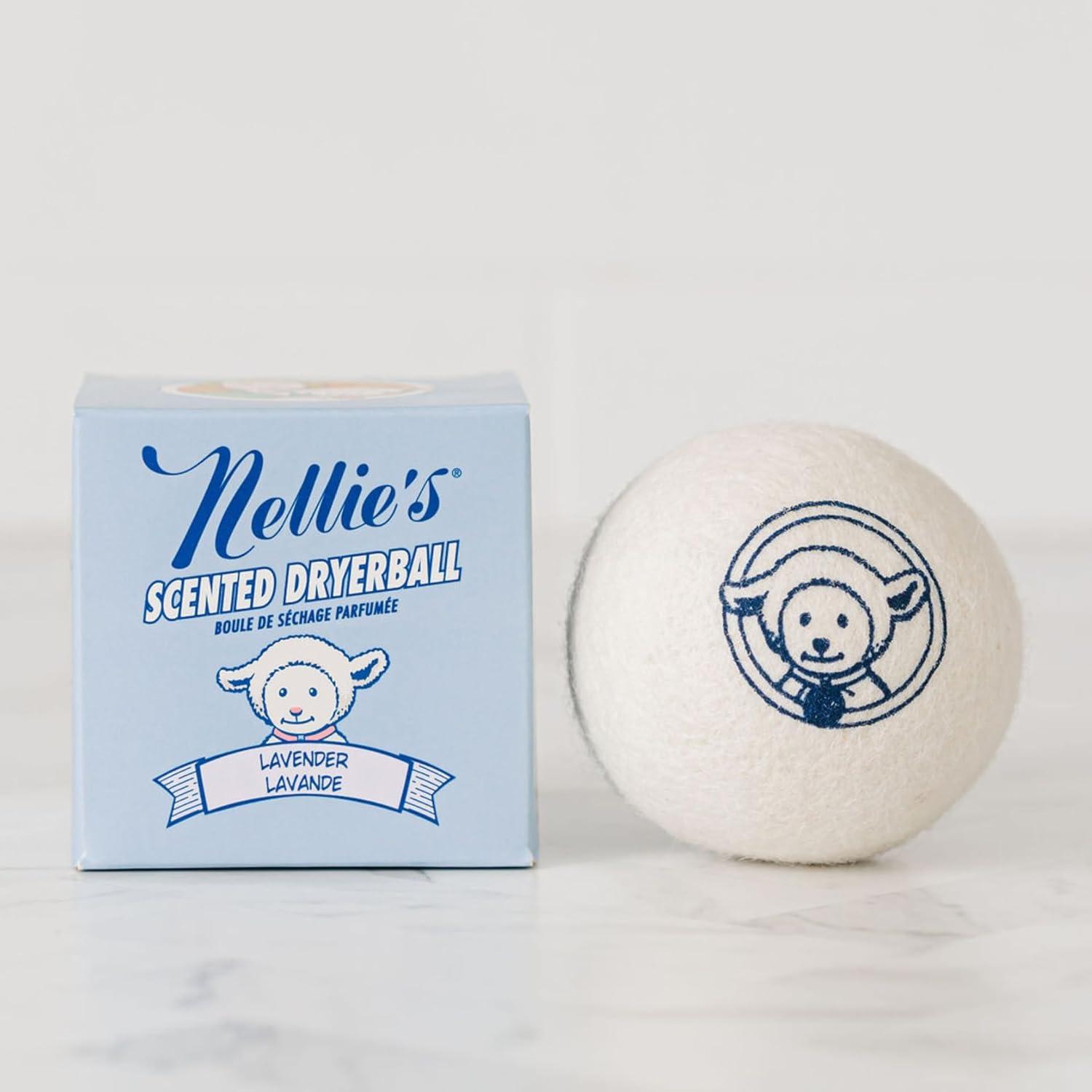 image:imageNellies Scented Wool Dryerball Lemongrass Scented Made with 100 Pure New Zealand Wool and Lasts Approximately 50 Drying Loads Silent in Your DryerLavender