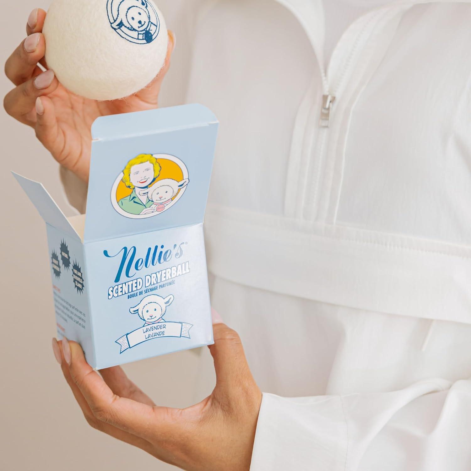 image:imageNellies Scented Wool Dryerball Lemongrass Scented Made with 100 Pure New Zealand Wool and Lasts Approximately 50 Drying Loads Silent in Your DryerLavender