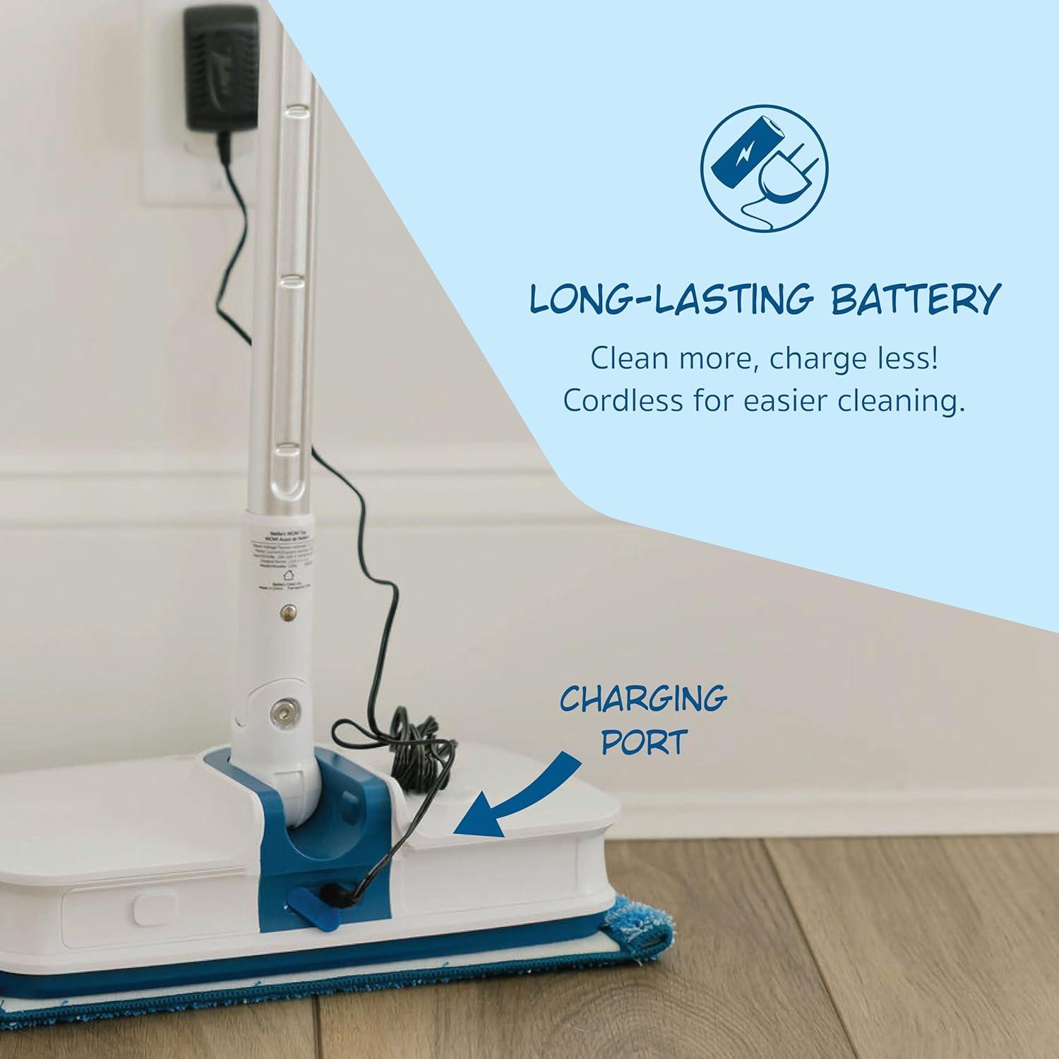 image:imageWow Too Mop Rechargeable Spray Mop with Adjustable Handle amp Builtin Water Tank LED Light for Spotless Cleaning Cordless Battery Powered amp Easy to Use Ideal for All Floor Types