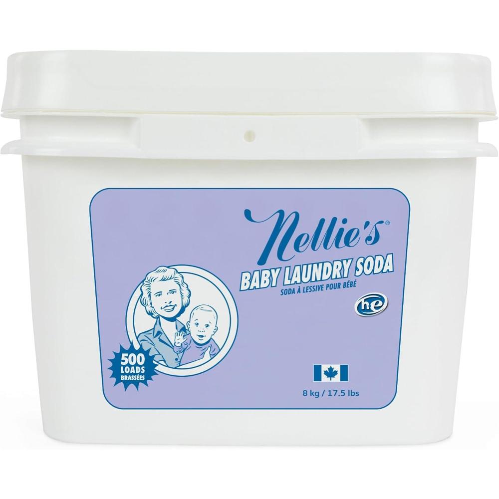 image:imageNellies Baby Powder Laundry Pouch Safe for Infants Sensitive Skin NonToxic 16 Pound500 Load  Bulk Bucket