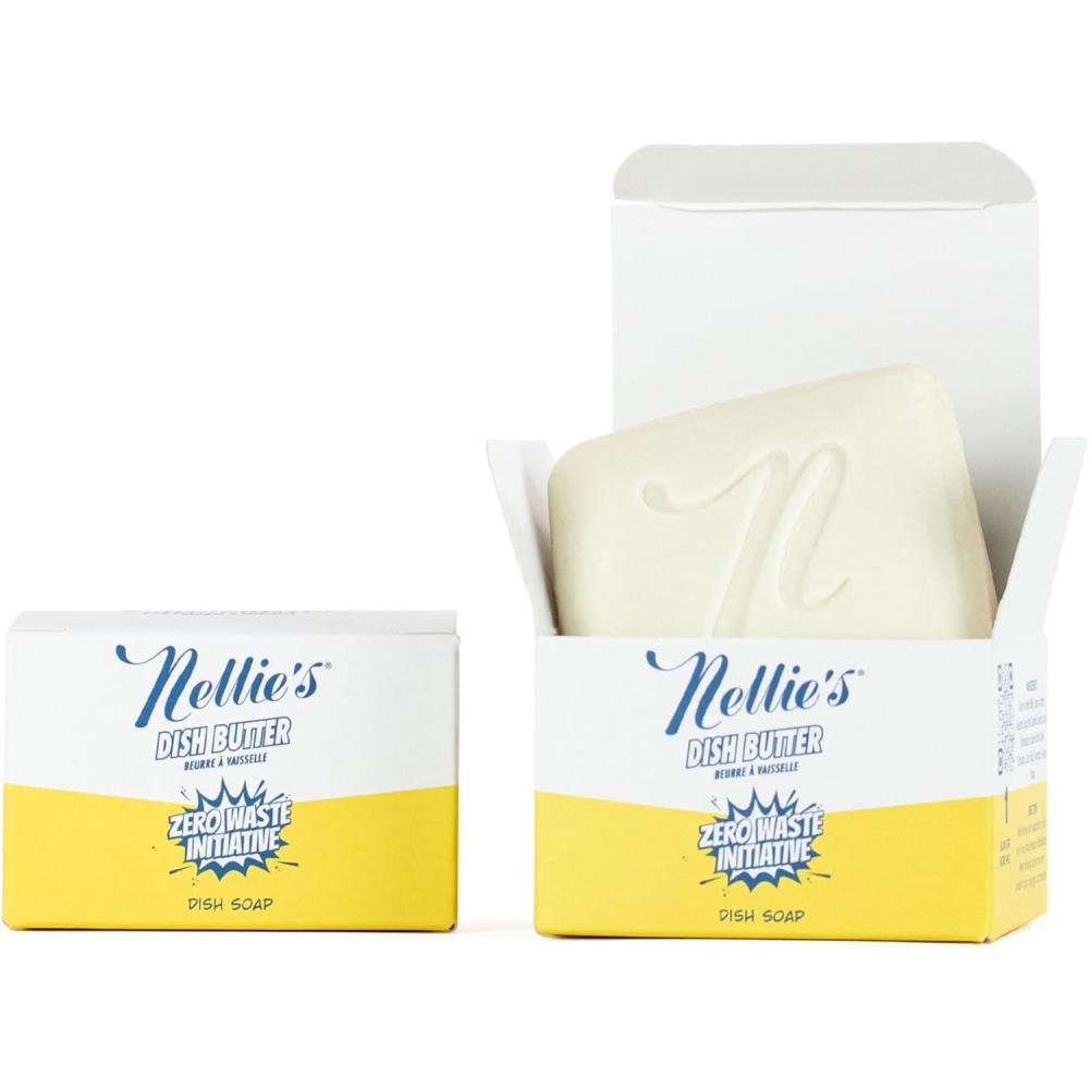 image:imageNellies Dish Butter Refill SemiSolid Dish Soap Block Alternative Light Lemongrass Scent Easy Refill for Dish Butter Container 2 Pack Made in Canada6 Ounce Pack of 2