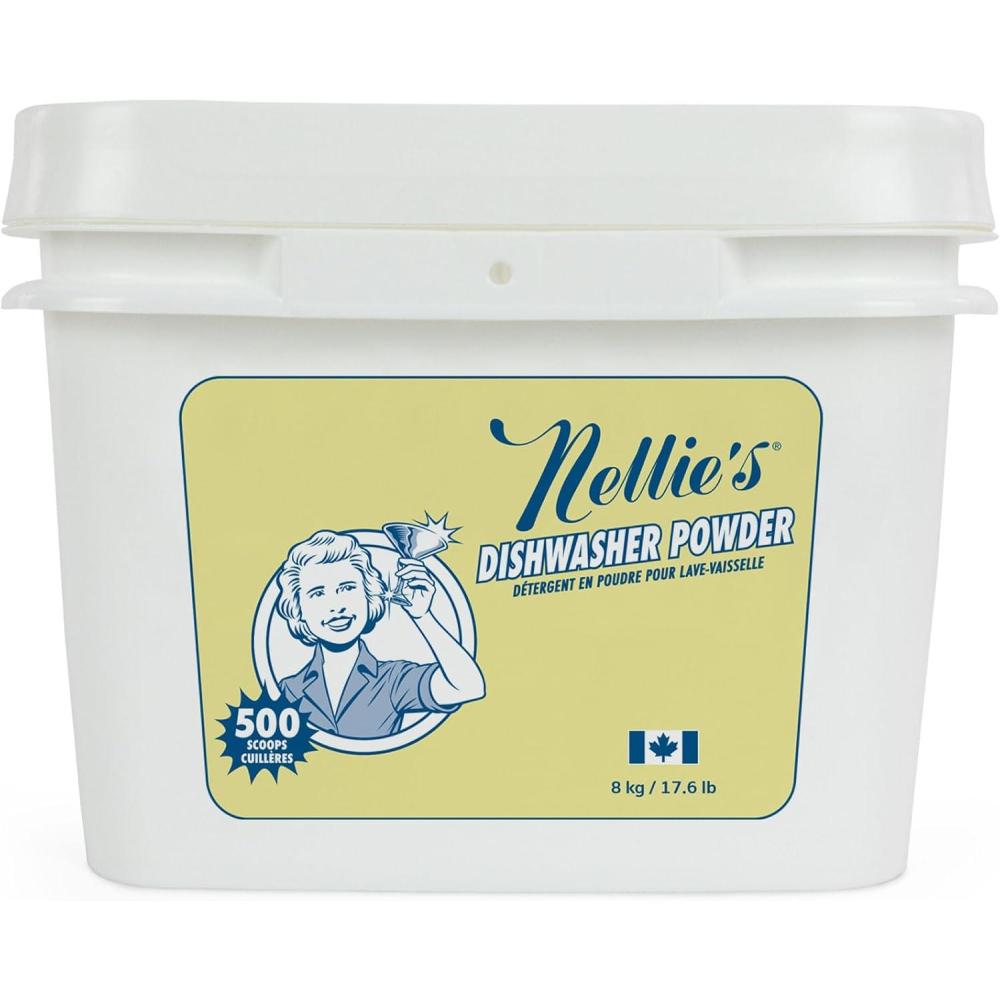 image:imageNellies Dishwasher Powder 50 Load PlantBased Dishwasher Detergent Septic Safe FragranceFree Easily Penetrates Grease amp Food Particles PhosphateFree Made in Canada280 Ounce Pack of 1