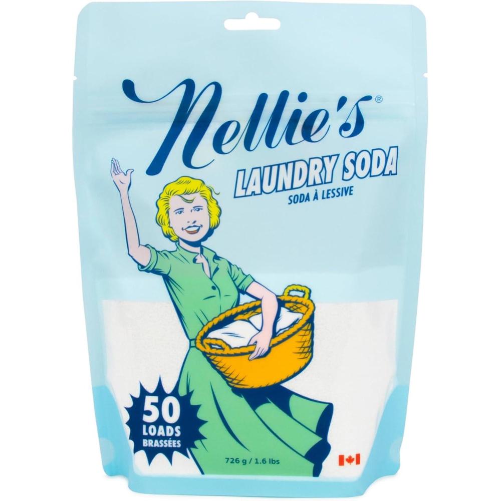 image:imageNellies Laundry Soda  Concentrated Laundry Detergent Powder  50 Loads  Gentle on Skin and Environment  FragranceFree  Made in Canada256 Ounce Pack of 1