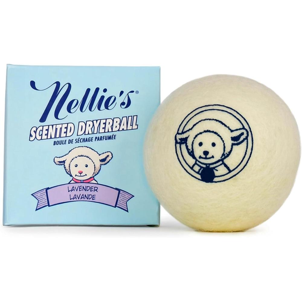 image:imageNellies Scented Wool Dryerball Lemongrass Scented Made with 100 Pure New Zealand Wool and Lasts Approximately 50 Drying Loads Silent in Your DryerLavender