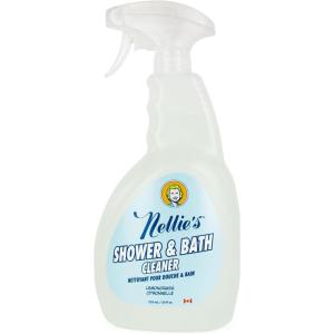 Nellie’s All-Natural Shower and Bath Cleaner – Plant-Based Formula – Removes Soap Scum & Grime – Refreshing Lemongrass Scent – No Harsh Chemicals – Easy Daily or Deep Cleaning Solution
