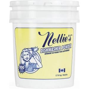 Nellie’s Dishwasher Powder – 50 Load – Plant-Based Dishwasher Detergent – Septic Safe, Fragrance-Free – Easily Penetrates Grease & Food Particles – Phosphate-Free – (Made in Canada)(620.8 Ounce (Pack of 1))