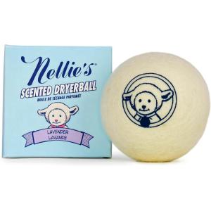 Nellie’s Scented Wool Dryerball – Lemongrass Scented – Made with 100% Pure New Zealand Wool and Lasts Approximately 50 Drying Loads – Silent in Your Dryer!(Lavender)