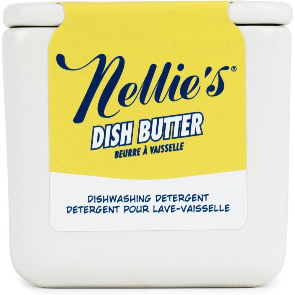 image:imageNellies Dish Butter ZeroWaste Alternative to Liquid Dish Soap with Reusable Ceramic Container White Light Lemongrass Scent PlasticFree Dishwashing Made in CanadaWhite