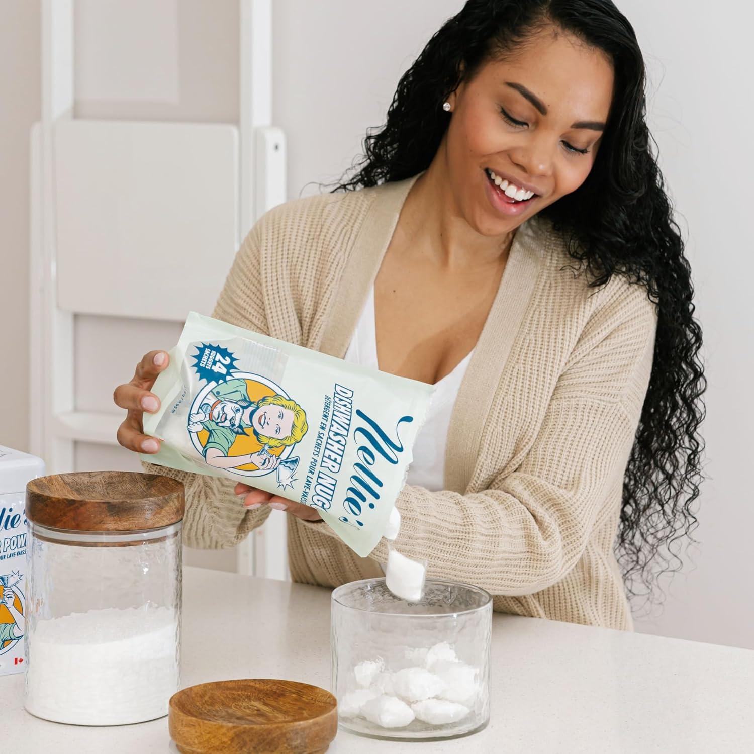 image:imageNellies Dishwasher Nuggets Dishwasher Detergent Pods PlantBased ResidueFree Septic Safe and PhosphateFree 24 Pack Made in Canada